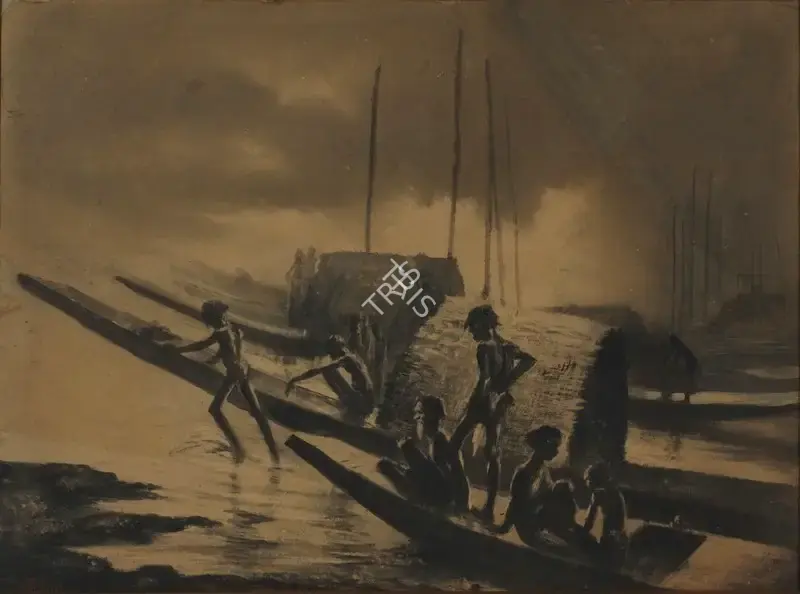 D.P. Roy Chowdhury (Artist), Untitled, 1947, Painting