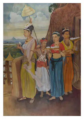 Maninder Bhusan Gupta (Artist), The Sinhalese Princes, 1937, Painting