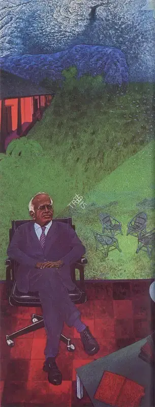 Vivan Sundaram (Artist), Portrait of Father, 1980, Painting