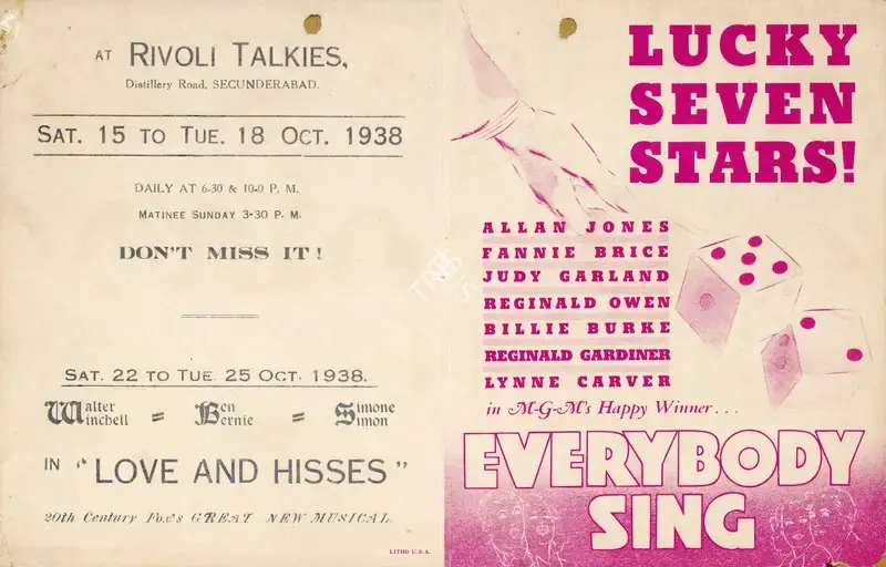 Edwin L. Marin (Director), Everybody Sing, 1938, Handbill