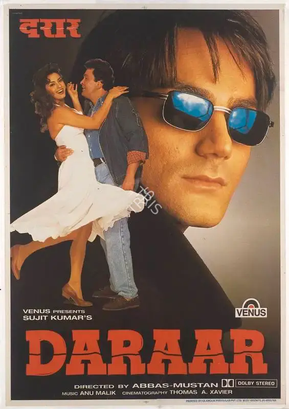 Sujeet Kumar (Producer), Daraar, 1996, Full Sheet Poster