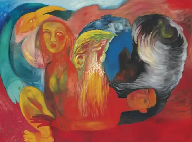 Rekha Rodwittiya (Artist), Behind The Smoke Screen, 1965, Painting