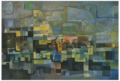 Bikash Bhattacharjee (Artist), Untitled, 1960, Painting