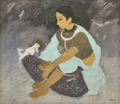 Bendre, N.S. (Artist). Untitled, 1987 | Painting, Pu.Onl/12.03.26, 2026 · Pundole
