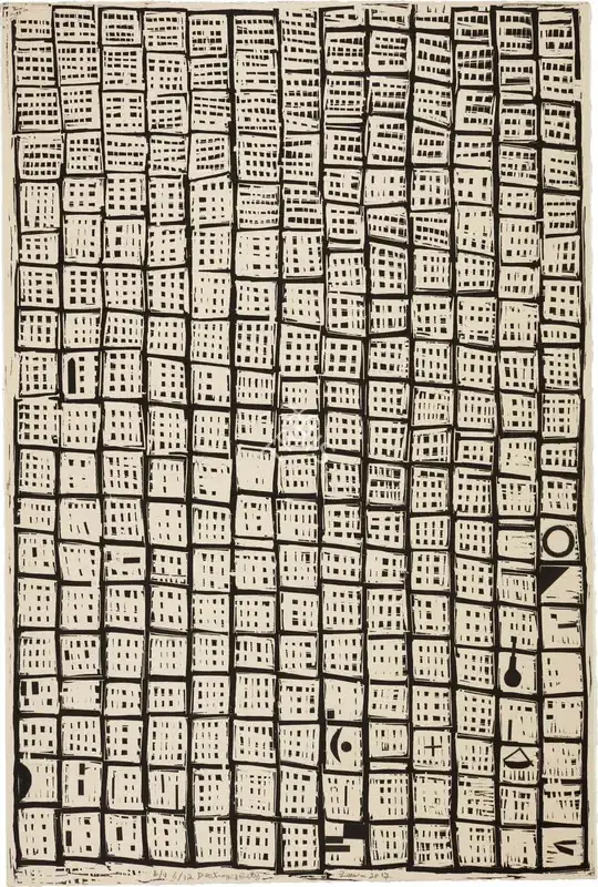 Hashmi, Zarina (Artist). Destroyed City, 2017 | Graphic Art, So.Lon/30.09.25, 2025 · Sotheby's
