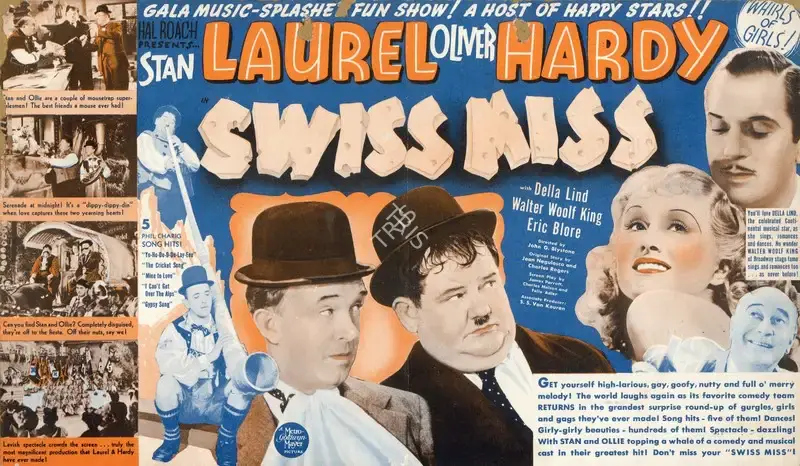 John G. Blystone (Director), Swiss Miss, 1938, Handbill