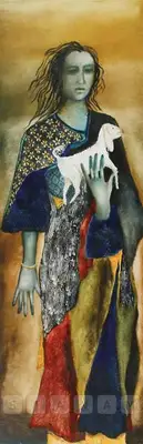 Anjolie Ela Menon (Artist), Untitled, Painting