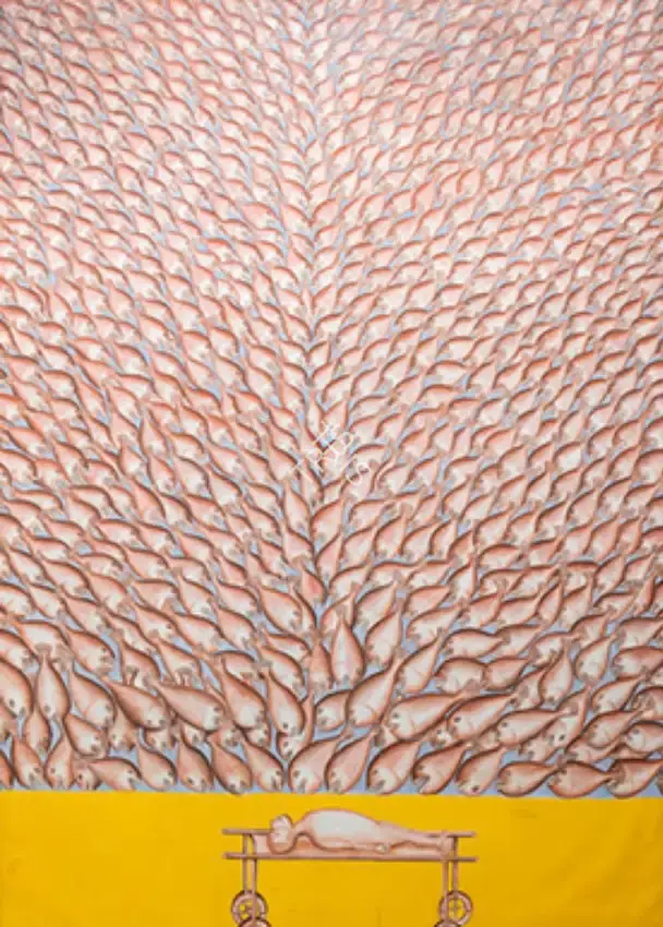 Zakir Hussain (Artist), Abandoned by the Beach Side Hospital 1, 2007, Painting