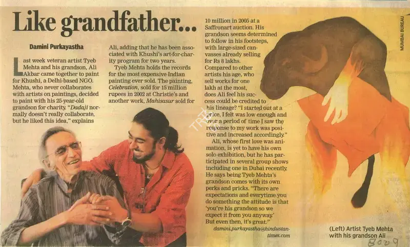 Damini Purkayastha (Reporter), Like Grandfather, 2009, Newspaper Clipping