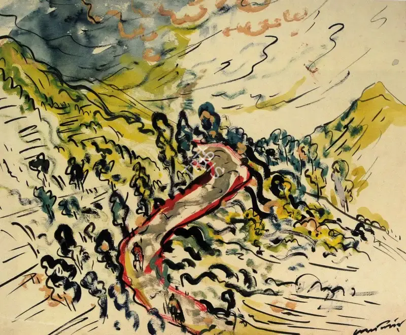 Ramkinkar Baij (Artist), Untitled (Landscape), 1950, Painting