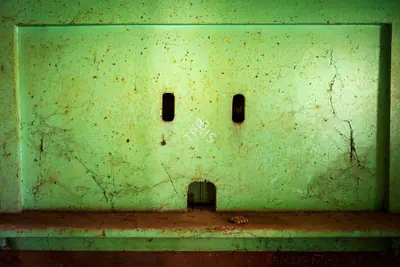 Hemant Chaturvedi (Photographer), Ticket window at Simla Talkies, Ferozepur, Punjab, 2024, Contemporary Photograph
