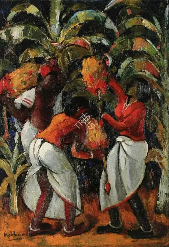 K.K. Hebbar (Artist), Harvest, 1948, Painting