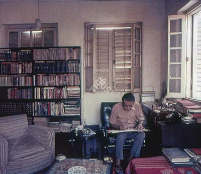 Unknown (Photographer). Ray at work in his house. | Contemporary Photograph, My Adventures with Satyajit Ray, 2017 | CinemaEducation | 00724387