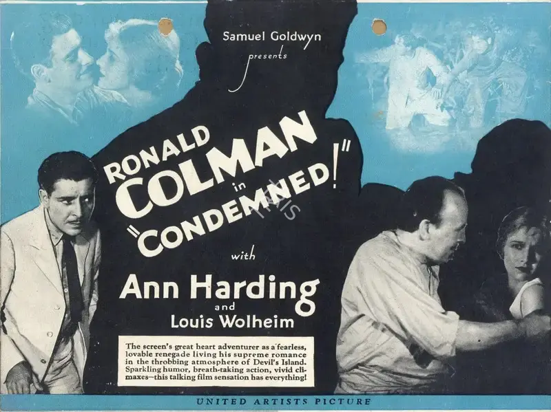 Wesley Ruggles (Director), Condemned, 1929, Handbill