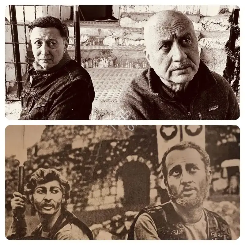 Unknown (Photographer). Anupam Kher and Anang Desai in an adaptation of Dharamveer Bharti's play Andhayug during their second year in National School of Drama, Delhi. | Photographic Still | Photography | 00840318