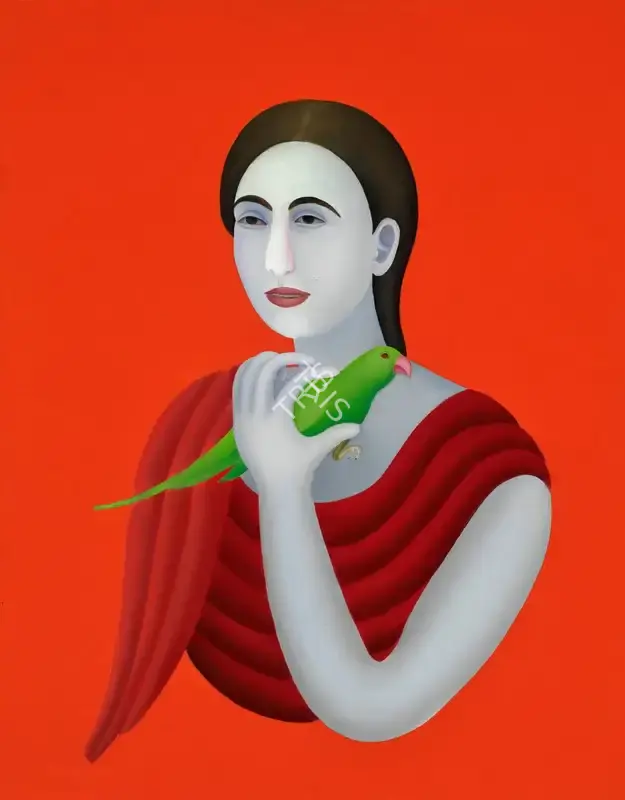 Bawa, Manjit (Artist). Untitled (Woman and Bird), 2000 | Painting, 2026 · Christie's
