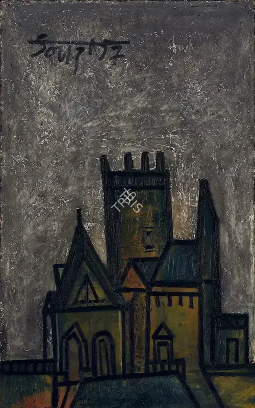 F.N. Souza (Artist), The Castle, 1957, Painting