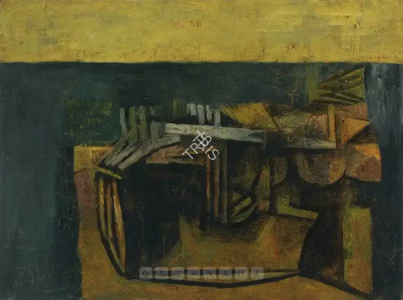 K.S. Kulkarni (Artist), Flute Player, Painting