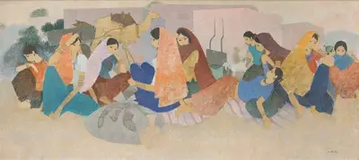 Bendre, N.S. (Artist). Untitled, 1983 | Painting, Sa.Del/17.09.22, 2022 · Saffronart