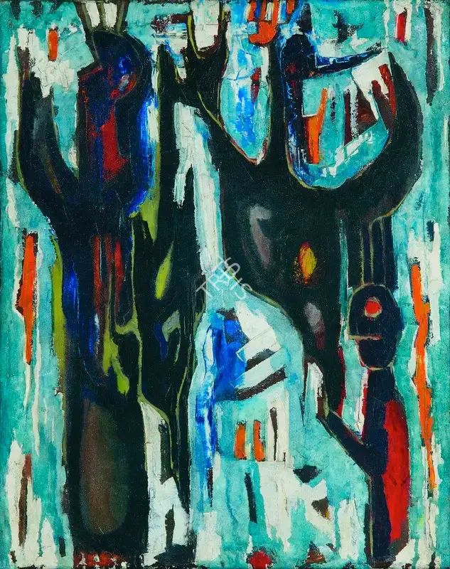 J. Swaminathan (Artist), Recurring Shadows, 1969, Painting