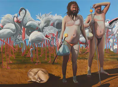 Shibu Natesan (Artist), Soul Searchers, 2004, Painting