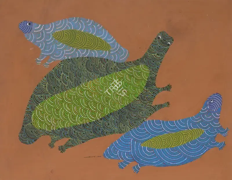 Jangarh Singh Shyam (Artist), Untitled (Gond Art), 1994, Painting