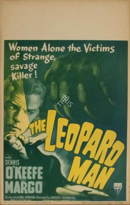 Val Lewton (Producer), The Leopard Man, 1943, Window Card