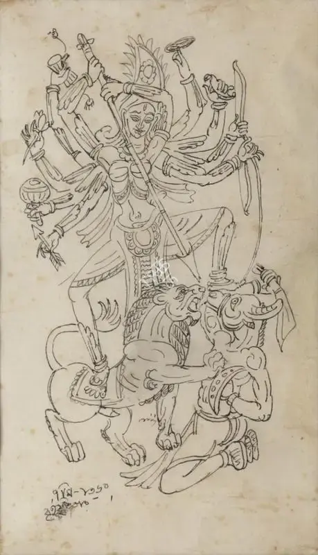 Nandalal Bose (Artist), Untitled, 1953, Painting