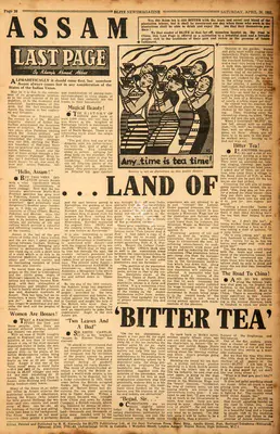 Khwaja Ahmad Abbas (Columnist), Assam…Land of 'Bitter Tea', 1952, Essay