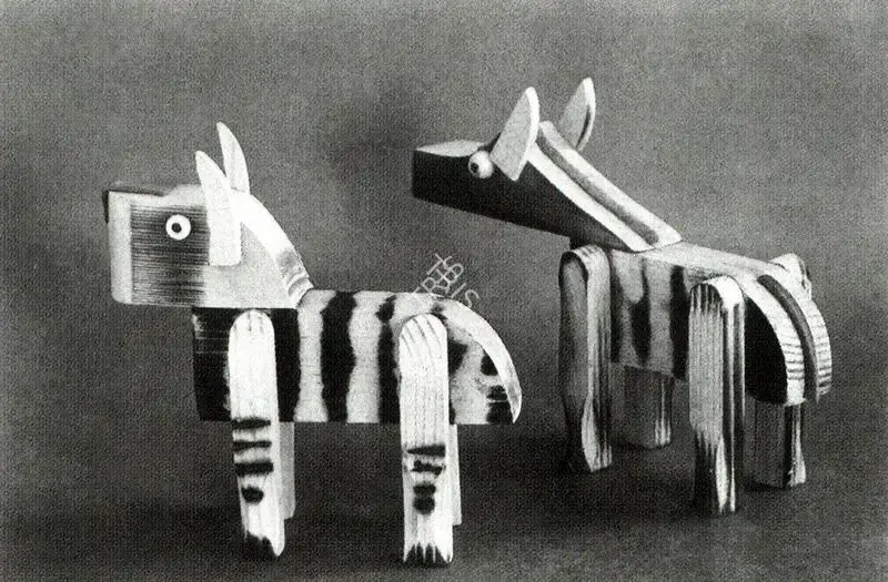 K.G. Subramanyan (Artist), Wooden Toys , Sculpture