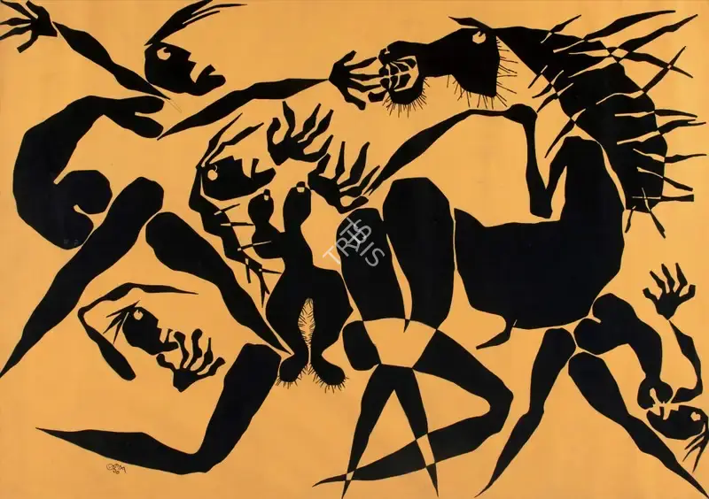 Karmakar, Prokash (Artist). Untitled, 1990 | Painting, Sa.Onl/14.12.23, 2023 · Saffronart