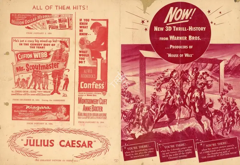 Gordon Douglas (Director), The Charge at Feather River, 1953, Handbill