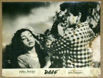 V. Babasaheb (Cinematographer), Daag, 1952, Lobby Card