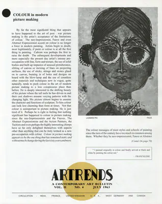 P.V. Janakiram (Editor), Artrends, 1963, Bulletin