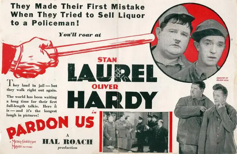 James Parrott (Director), Pardon Us, 1931, Handbill