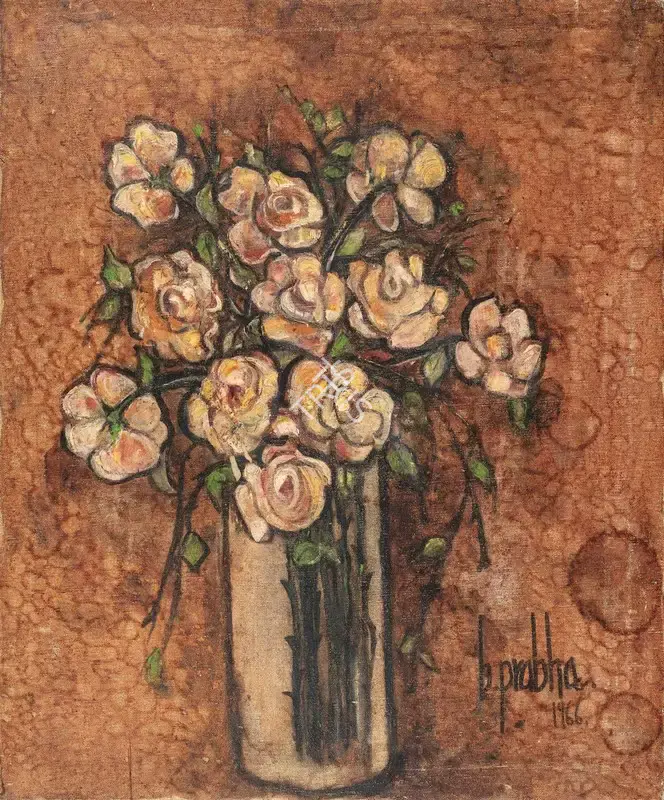 B.&nbsp;Prabha (Artist), Still Life, 1966, Painting