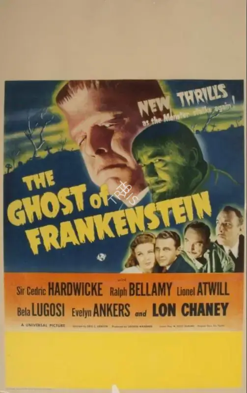 George Waggner (Producer), The Ghost of Frankenstein, 1942, Poster
