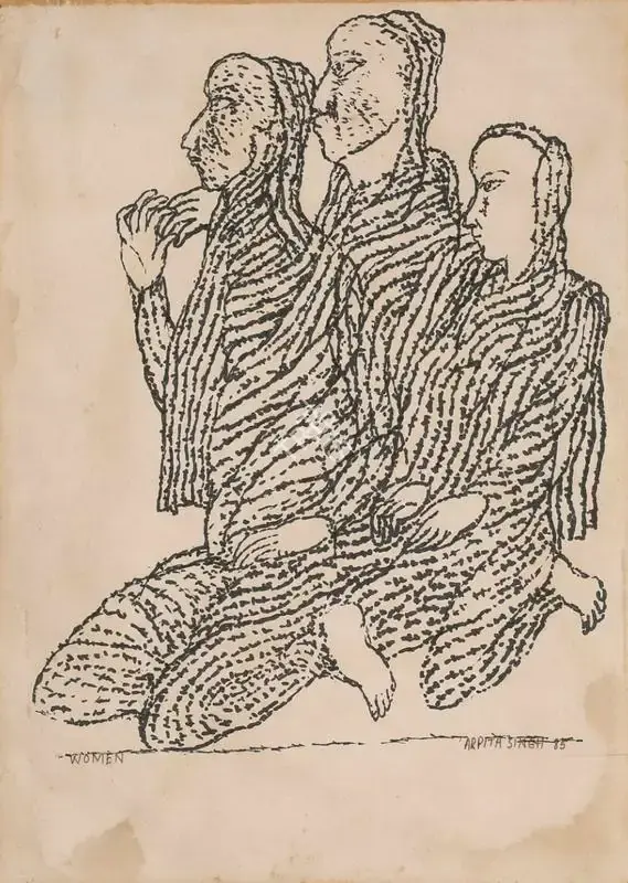 Arpita Singh (Artist), Women, 1985, Painting