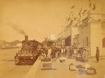 Lala Deen Dayal (Photographer), Royal Train "Arrival", 1889, Antiquarian Photograph