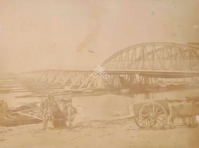Shew Shankar Narayan (Photographer), The Floating Bridge on the River Hoogly, 1883, Antiquarian Photograph