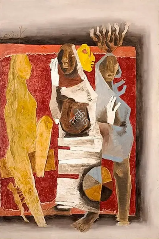 M.F. Husain (Artist), Maya, 1970, Painting