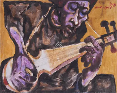 Ramachandran, A. (Artist). The Musician, 1965 | Painting, AG.Onl/30.08.25, 2025 · Asta Guru