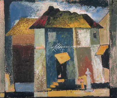 S.H. Raza (Artist), Untitled, 1948, Painting