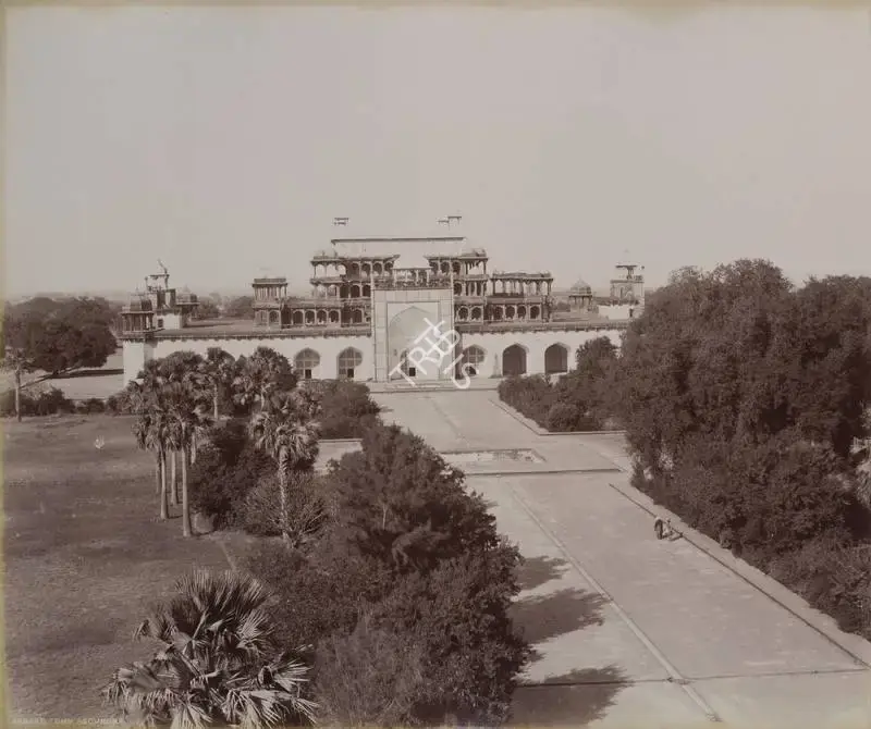 Unknown (Photographer), Akbar's Tomb from Gateway, Secundra, 1901, Antiquarian Photograph