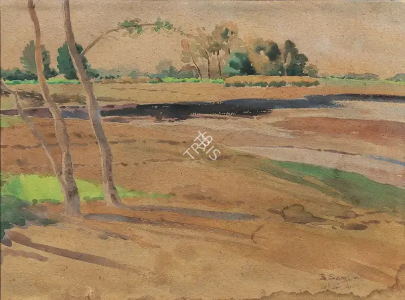 B.C. Sanyal (Artist), Landscape, 1941, Painting