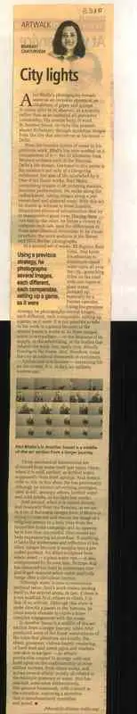 Bharati Chaturvedi (Reporter), City Lights, 2009, Newspaper Clipping