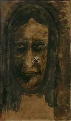 Rabindranath Tagore (Artist), Portrait, 1936, Painting