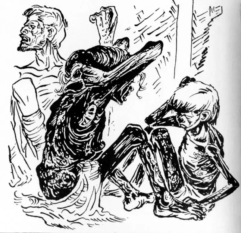 Chittaprosad (Artist), Bengal Famine, Painting