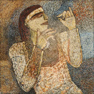 Chittrovanu Mazumdar (Artist), Message Unknown, 1989, Painting