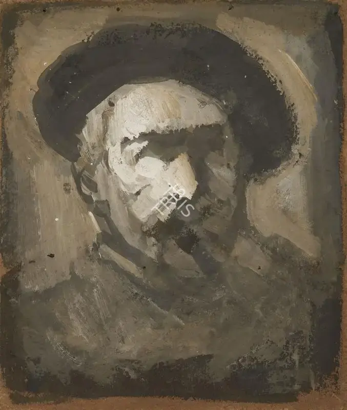 Jamini Roy (Artist), Untitled (Portrait of Rembrandt), 1920, Painting